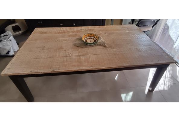 grote, rustieke eettafel, donkere poten, licht blad - eettafel-03