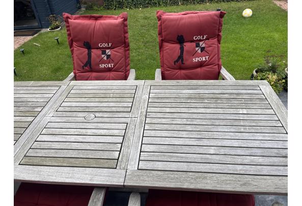  Tuinset; teakhouten tafel + 4 aluminium verstelbare tuinstoelen - IMG_1832