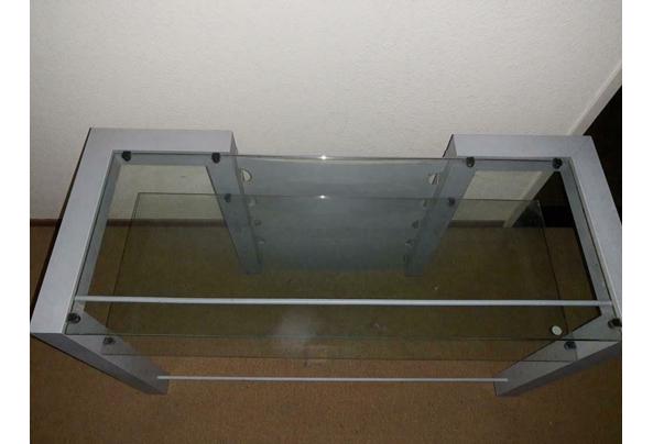 Glazen/metalen TV meubel - 2