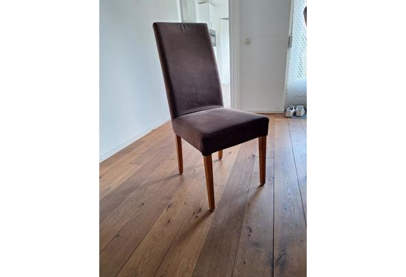 Eettafel 2m bij 90cm, inclusief 6 stoffen stoelen - 20250226_131153