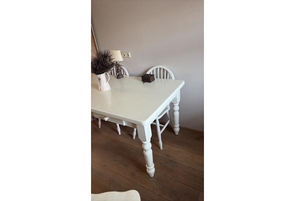 Eettafel bankstel en salon tafel grenen geverfd  - IMG_2540