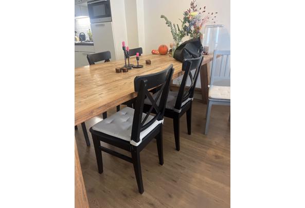 6x eettafel stoelen met kussentjes - image
