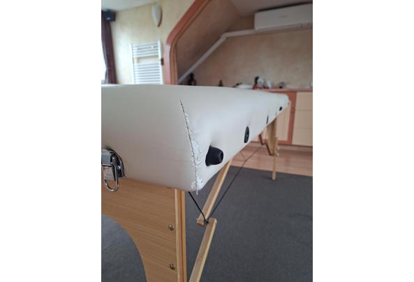 cremekleurige massagetafel 1,95 x 80cm - tafelhoek