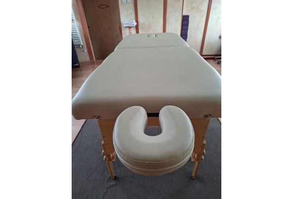 cremekleurige massagetafel 1,95 x 80cm - tafelhoofdeind