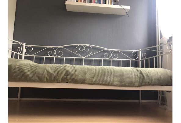 Bedframe 90x200 cm - metaal - wit - hartjes - JPEG-afbeelding-44C0-933A-6A-0