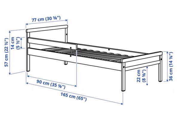 Peuterbed met lattenbodem, beuken, 70x160 cm - IMG_7283
