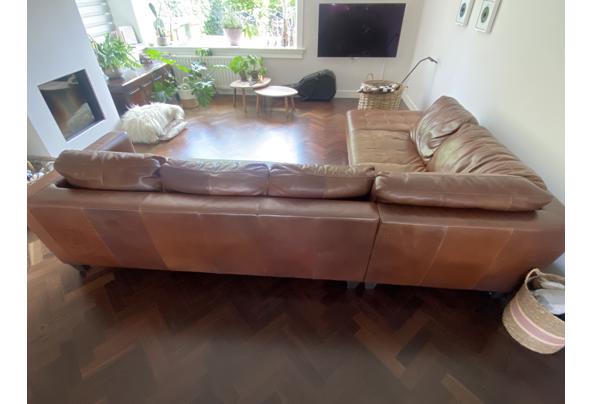 Bruin leren grote hoekbank - IMG_3156