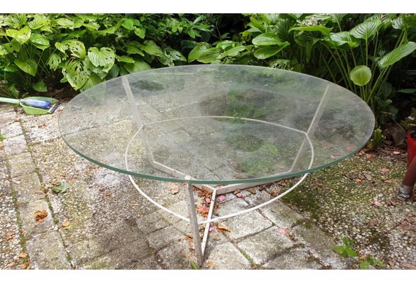 Tuin tafel staal en dik glas - tuintafel-(2)