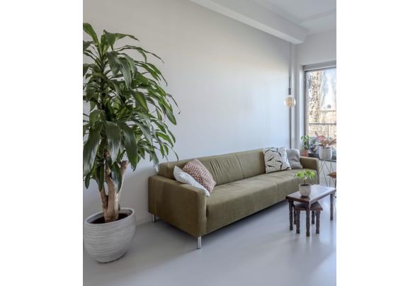 Groene bank 2.40m (olijfgroen in goede staat) - 08261A9E-780F-4A8C-9942-3F419C76EE65