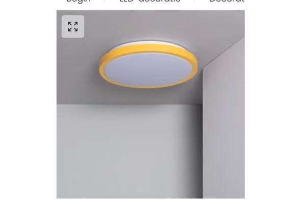 Gele plafondlamp LED - 25a7ead9-96ca-4833-bf10-fcb2b29b0386