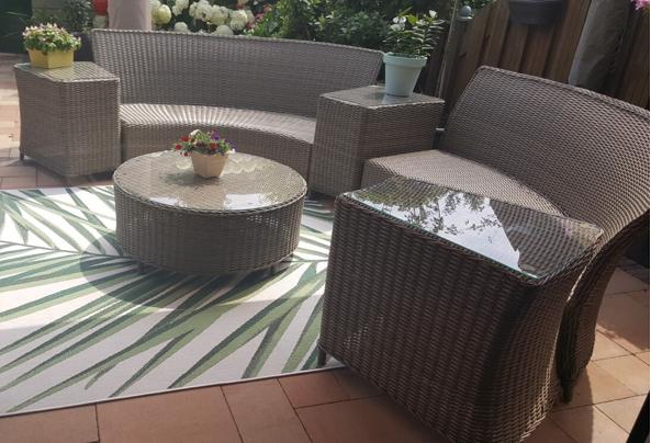 Halronde  tuin loungeset - lounge1