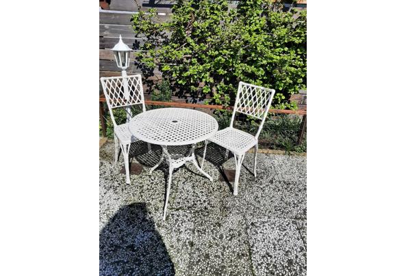 Bistro set + tuintafel met marmer blad - 20230404_133746