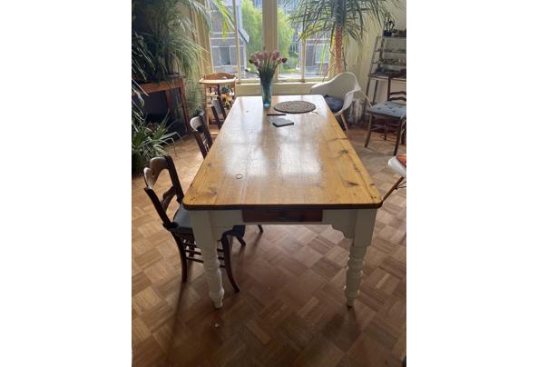 Mooie grote eikenhouten eettafel - image