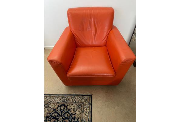 2 leren Largo fauteuils, kleur oranje - 28440f23-b226-4956-ae5e-a6d713aec3e2