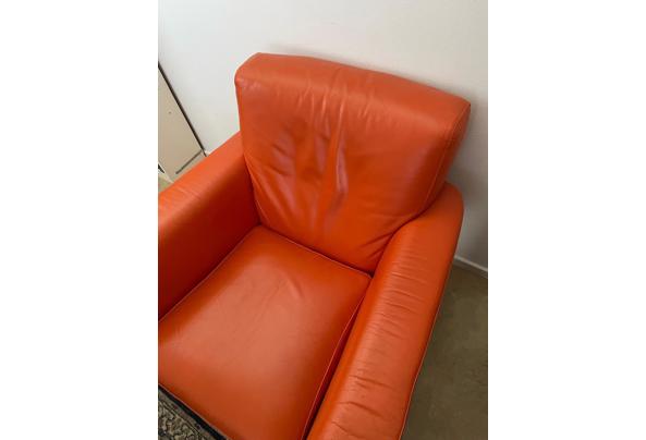 2 leren Largo fauteuils, kleur oranje - c3c475e3-a0ca-45fd-a6c5-8b4175a82809