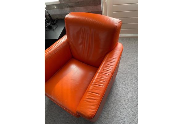 2 leren Largo fauteuils, kleur oranje - e4851ae9-f882-4ca2-9b20-08201dd4bc2e