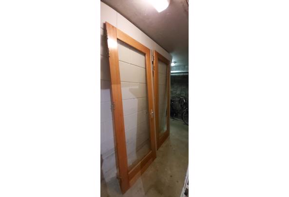 2 binnendeuren met hout en glas - deur1