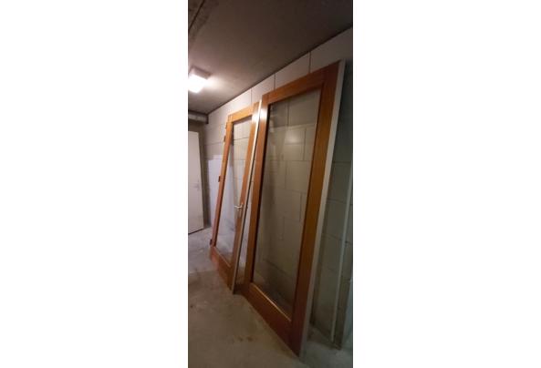 2 binnendeuren met hout en glas - deur2