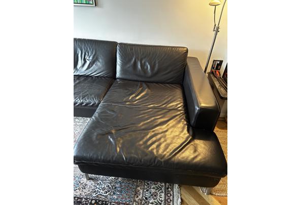 Grote bruin leren 5 zits bank - IMG_0480