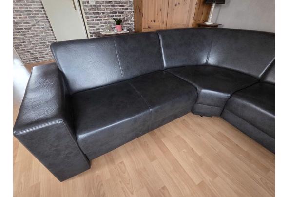 Ruime hoekbank antraciet/zwart - Bank-4