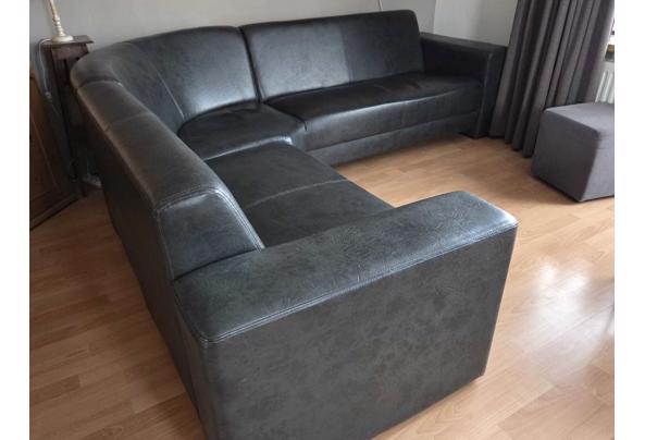 Ruime hoekbank antraciet/zwart - Bank-5