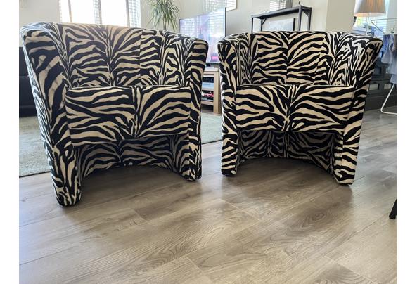 2 Leuke fauteuils , tijgerprint . In goede staat.  - tijgerstoel-3