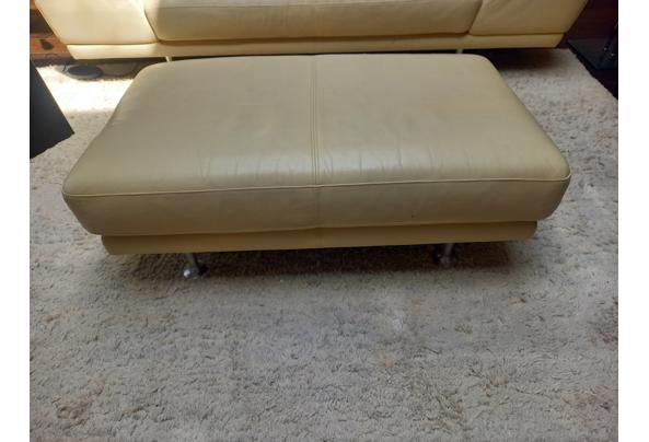 Rolf Benz bank, creme leer plus hocker - 20250530_141043