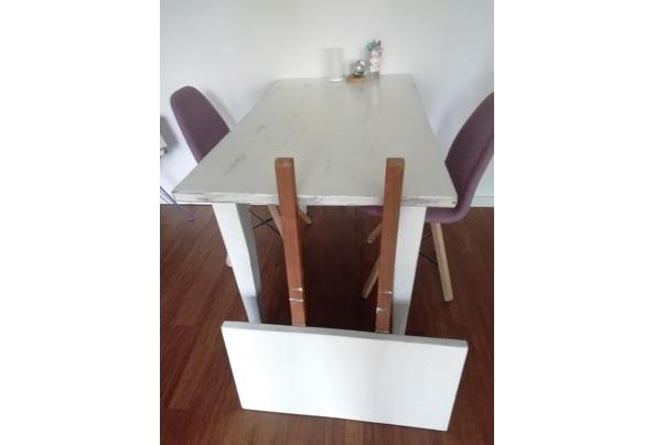 Witte houten tafel met verlengstukken - IMG_20210728_202731