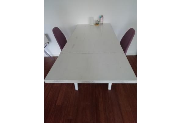 Witte houten tafel met verlengstukken - IMG_20210728_202751