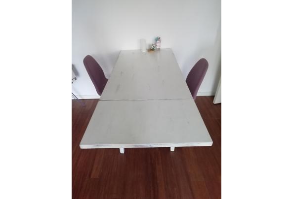Witte houten tafel met verlengstukken - IMG_20210728_202802