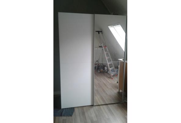 Witte kledingkast met spiegeldeur - Kast-1