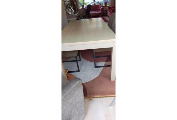 Mooie crèmekleurige houten uitschuifbare eettafel eettafel  - IMG20250702170900