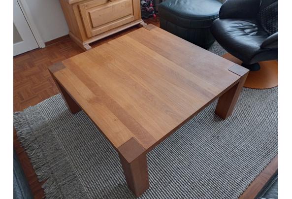 Mooie salontafel eiken  100x100 cm gratis - tafel