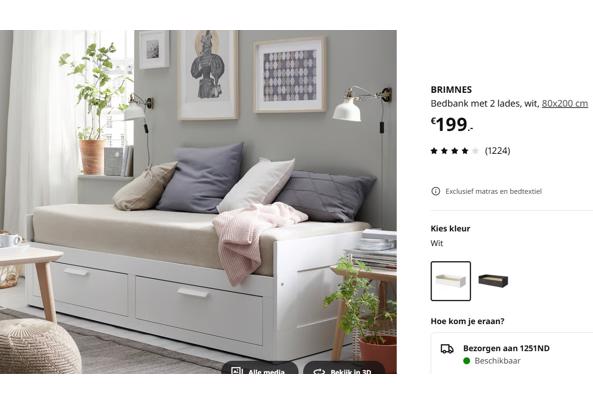 Gratis 1-2 Persoons Bedbank Uitklapbaar | Brimnes - bedbank3