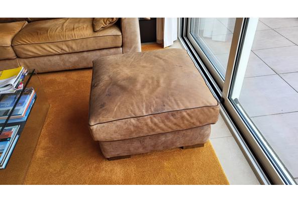 2 leren banken 1.85 breed en 2.60 breed - Hocker-80-x-80-(1)