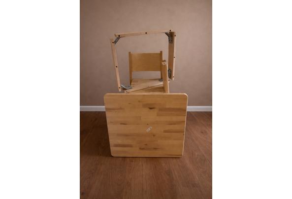 2 Barkrukken en tafel berkenhout - 97FCE01C-A372-4450-84D7-EBFC466C83F7