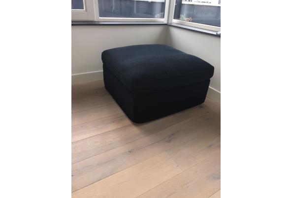 Hocker fijne zwarte rib 85x85x45cm - IMG_0399