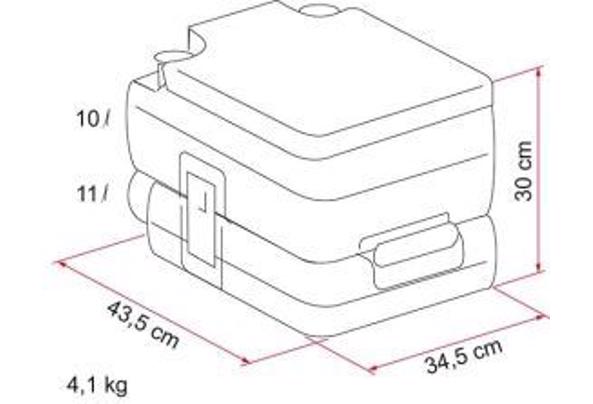 Gebruikte Porta Potti - fiamma-bi-pot-30-chemisch-toilet_maatvoering