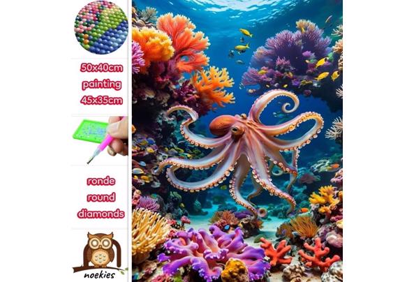 50x40cm Diamond Painting octopus (rond) nr 81 - nr-75-(6)_639175080604540356