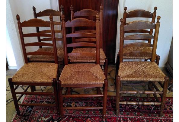 klassieke eetkamerstoelen (6), eiken met rieten zitting - IMG_20240711_132828