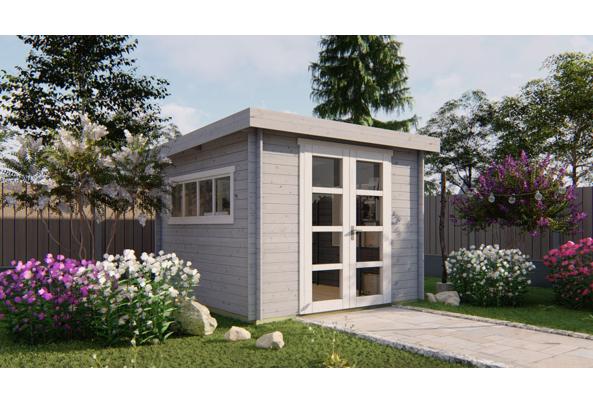 Blokhut - Tuinhuis Bodine | 28 mm | vuren onbehandeld - Goedkooptuinhuis-Bodine-1_639135744884961401