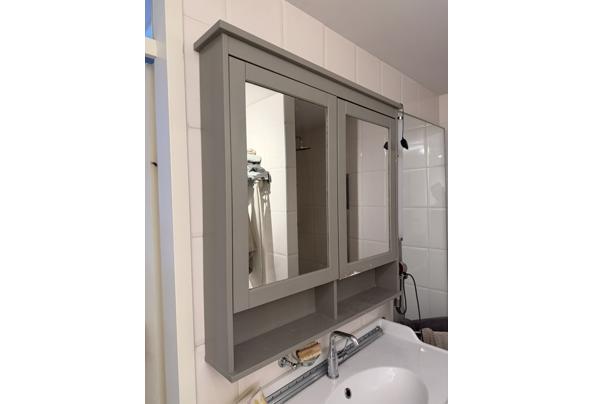 Badkamer meubel en spiegelkast 100cm grijs - 89C4D36A-3C3F-4844-AFD6-8EA0F7799A08_1_105_c