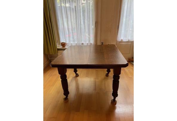 Eikenhouten eethoek in goede staat - tafel-ingechoven