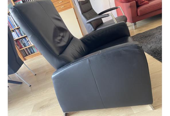 Zwart leren fauteuil uitklapbaar - IMG_1320