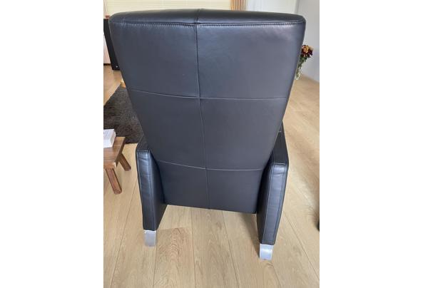 Zwart leren fauteuil uitklapbaar - IMG_1321