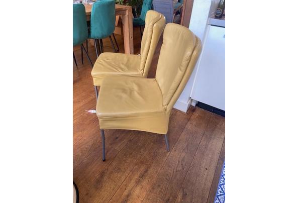 4 gele leren stoelen - IMG_1001