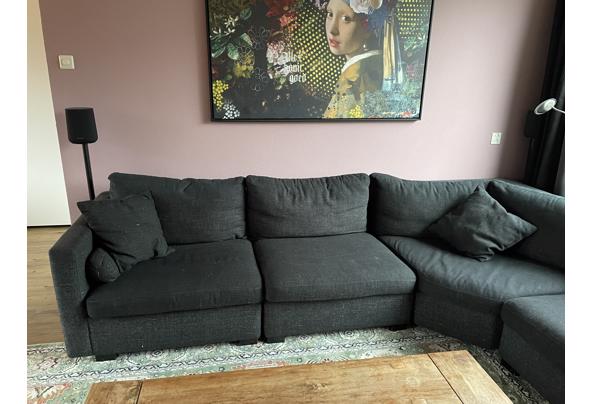 Grijze hoekbank van Montel inclusief hocker - IMG_3274