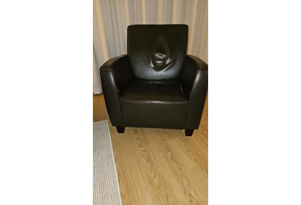 Fauteuil donkerbruin leer - 17715350475204256665754616938956