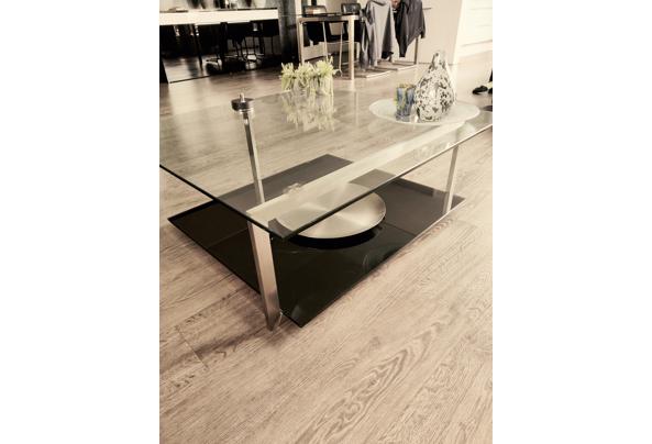 Moderne glazen salontafel met RVS onderstel - IMG_20211026_123235
