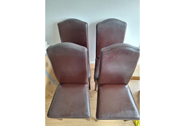 4 bruin leren eetkamerstoelen - 20260514_132711